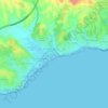 Mapa topográfico Urbanizacion Playa Mijas, altitud, relieve