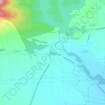 Mapa topográfico Villameca, altitud, relieve