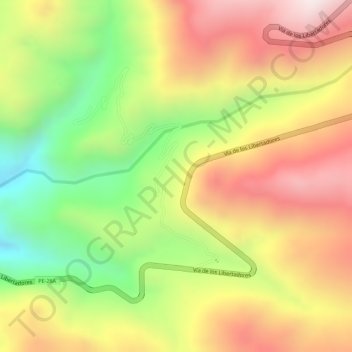 Mapa topográfico Incahuasi, altitud, relieve