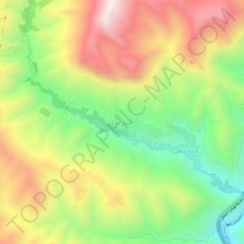 Mapa topográfico Keshar-e Olya, altitud, relieve
