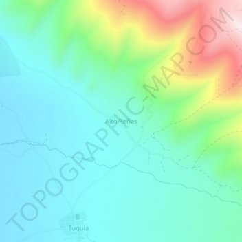 Mapa topográfico Alto Peñas, altitud, relieve