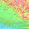 Mapa topográfico Ghorahi, altitud, relieve