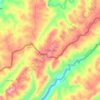 Mapa topográfico Infiernillo, altitud, relieve
