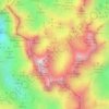 Mapa topográfico Cordillera Cantábrica, altitud, relieve