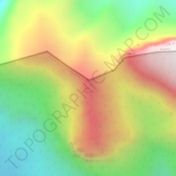 Mapa topográfico Mount Appakaima, altitud, relieve
