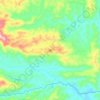Mapa topográfico Yalí, altitud, relieve