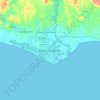 Mapa topográfico Lázaro Cárdenas, altitud, relieve
