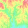 Mapa topográfico La Cañada, altitud, relieve