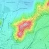 Mapa topográfico Cerro San Cristóbal, altitud, relieve