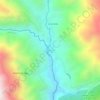 Mapa topográfico Toche, altitud, relieve