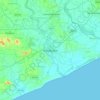 Mapa topográfico Srikakulam, altitud, relieve