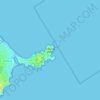 Mapa topográfico Cabo de Palos, altitud, relieve