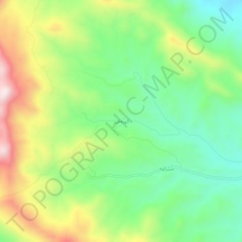 Mapa topográfico Kuna Qir, altitud, relieve