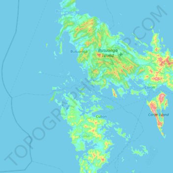 Mapa topográfico Darab Island, altitud, relieve