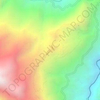 Mapa topográfico AGUABONITA, altitud, relieve