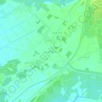 Mapa topográfico Ismail al Iss, altitud, relieve