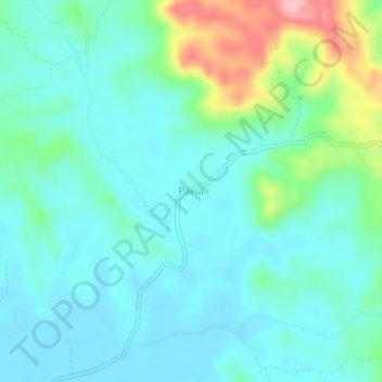Mapa topográfico Paria, altitud, relieve