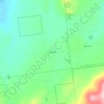 Mapa topográfico Forestdale, altitud, relieve