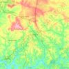 Mapa topográfico Limeira, altitud, relieve