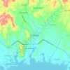 Mapa topográfico El Paraíso, altitud, relieve
