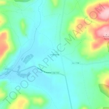 Mapa topográfico La Barbolla, altitud, relieve