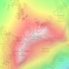Mapa topográfico Cordillera de los Andes, altitud, relieve