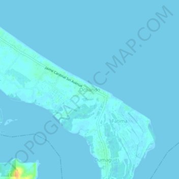 Mapa topográfico Ochando, altitud, relieve