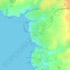 Mapa topográfico Son Blanc, altitud, relieve