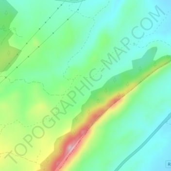Mapa topográfico La Contienda, altitud, relieve