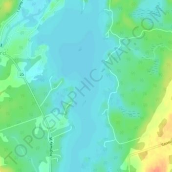 Mapa topográfico Shadow Lake, altitud, relieve