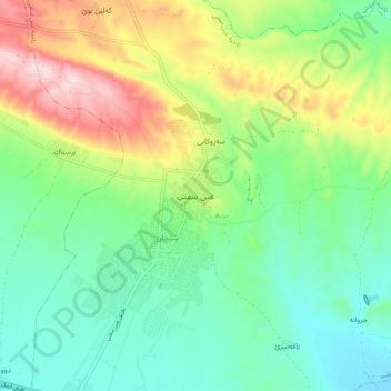 Mapa topográfico En Sifne, altitud, relieve