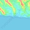 Mapa topográfico El Sunzal, altitud, relieve