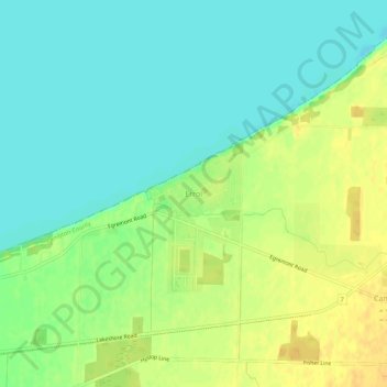 Mapa topográfico Errol, altitud, relieve