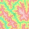 Mapa topográfico Baiyu, altitud, relieve