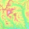 Mapa topográfico Parque Provincial Aconcagua, altitud, relieve