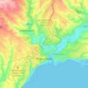 Mapa topográfico Mariúpol, altitud, relieve