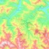 Mapa topográfico Honduras de la Sierra, altitud, relieve