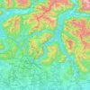 Mapa topográfico Como, altitud, relieve