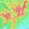 Mapa topográfico Vallvidrera, el Tibidabo i les Planes, altitud, relieve