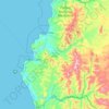 Mapa topográfico Puerto López, altitud, relieve