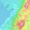 Mapa topográfico Pacífico, altitud, relieve