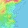 Mapa topográfico Platja d'Aiguablava, altitud, relieve