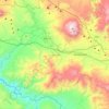 Mapa topográfico Ahuacatlán, altitud, relieve