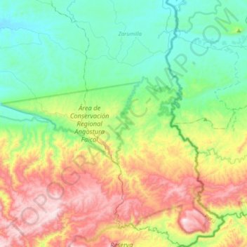Mapa topográfico Matapalo, altitud, relieve