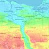 Mapa topográfico Manatí, altitud, relieve