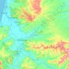 Mapa topográfico Rocafuerte, altitud, relieve