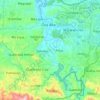 Mapa topográfico Toa Alta, altitud, relieve