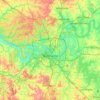 Mapa topográfico Nashville-Davidson, altitud, relieve