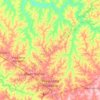 Mapa topográfico Presidente Prudente, altitud, relieve
