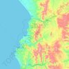 Mapa topográfico Parque Nacional Machalilla, altitud, relieve